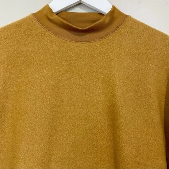 Abound Women's Mock Neck Long Sleeve Fleece Pullover in Tan Dale Size M - Picture 7 of 12